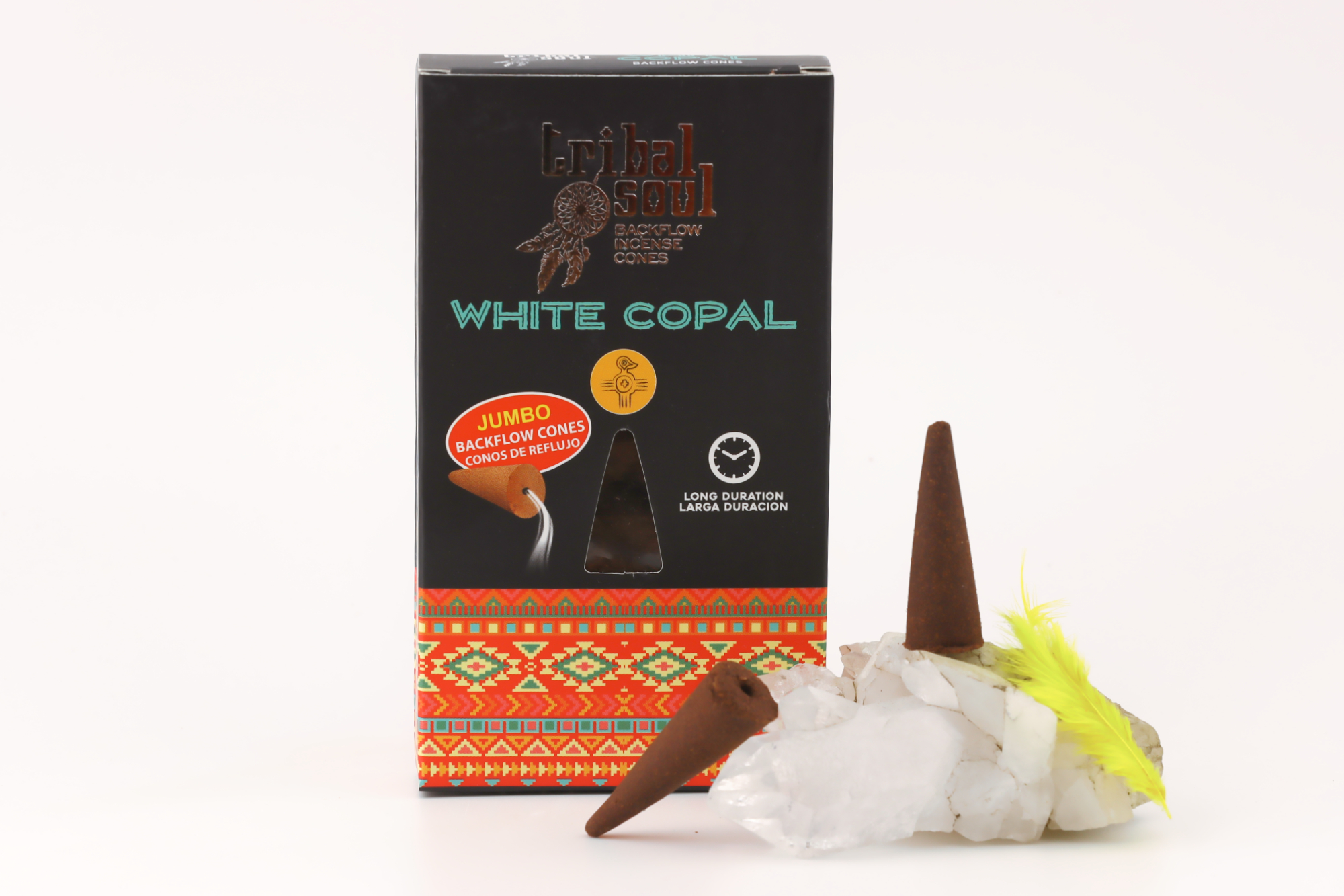 Tribal Rückfluss-Räucherkegel – Weißer Copal
