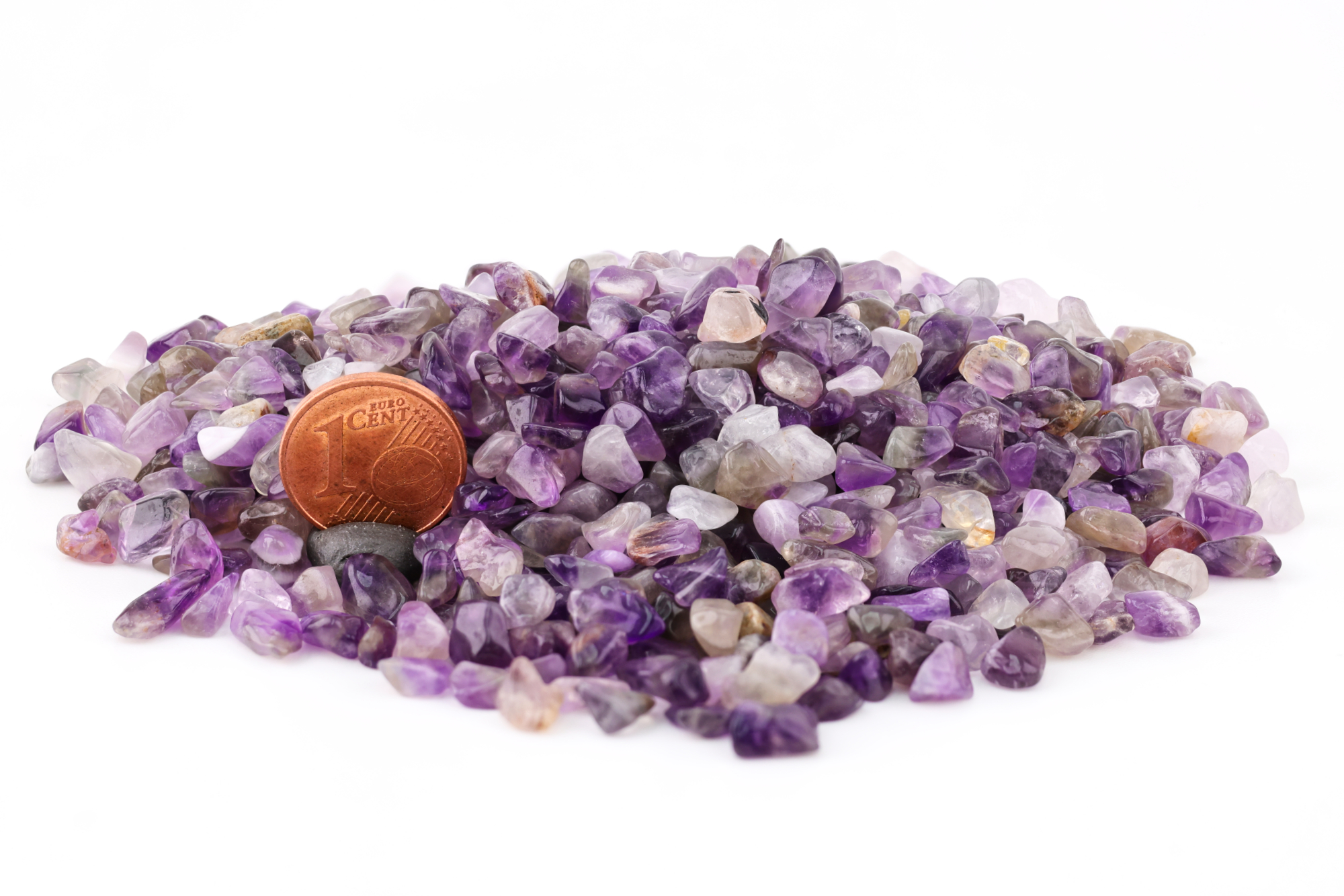 Sehr kleine Bergkristall Trommelsteine Chips aus Brasilien