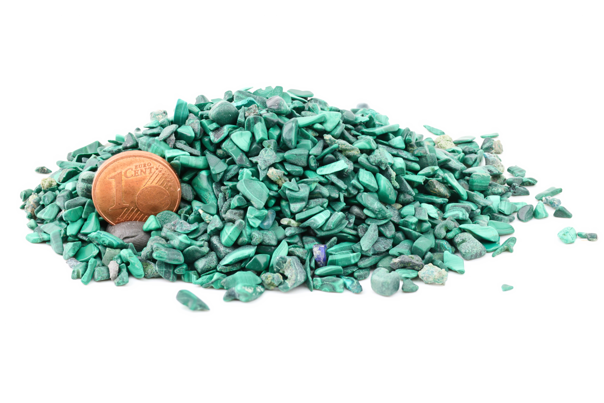 Farbenfrohe Malachit Micro Trommelsteine 