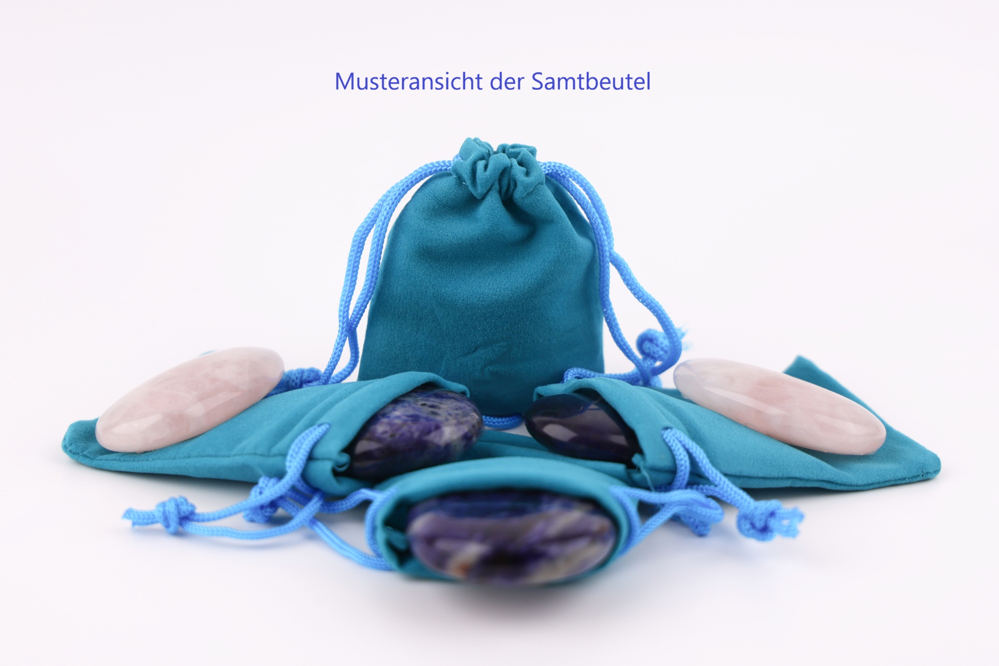 Seifensteine mit Samtbeutel als Musterbild